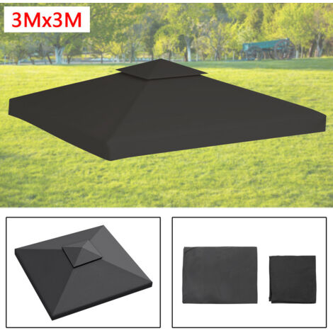 SWANEW Tetto di ricambio 3x3M con uscita camino Tetto del padiglione impermeabile Telo per tenda da festa