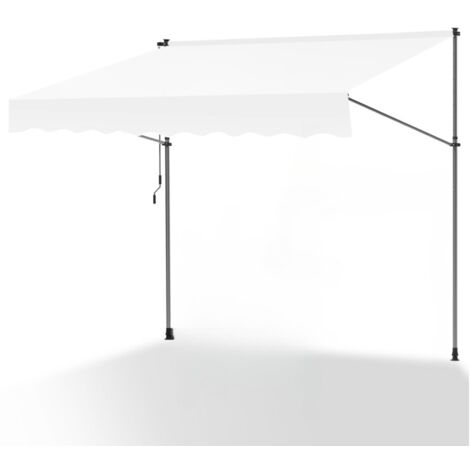 SWANEW Tenda a bracci manuale Tenda retrattile senza foratura 200x120cm Crema (1/5)