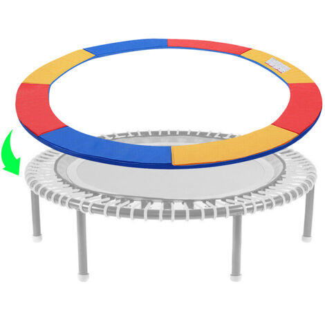SWANEW Copri cuscino di ricambio per trampolino resistente alle intemperie e ai raggi UV Imbottitura antistrappo colorata 305cm