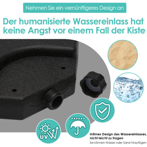 Base ombrellone universale piastra portaombrelli a sbalzo in acciaio inox | Leroy Merlin
