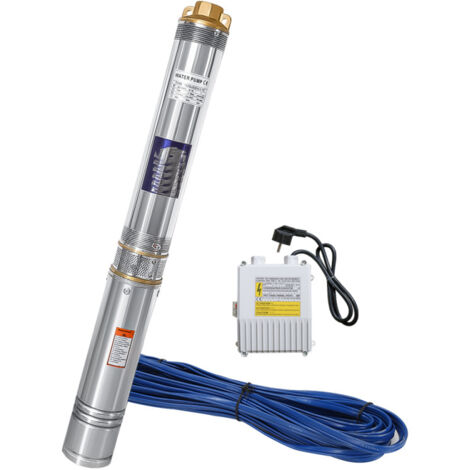 Hengda Pompa per pozzi profondi Pompa per pozzi da 0.75 kW Pompa sommersa Argento resistente alla sabbia