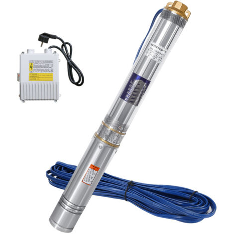 Randaco Pompa per pozzi profondi Pompa per pozzi da 0,37 kW Pompa sommersa Resistente alla sabbia Argento