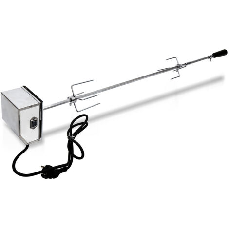 Hengda Universale girarrosto per Barbecue. 117cm Quadrato spiedo. 2X forchetta. Motore in Cromato. 220 V-240 V