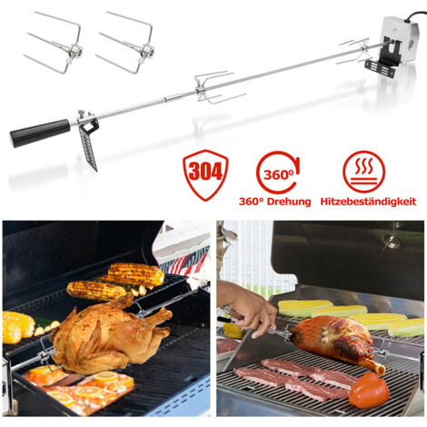 6 Pezzi Spiedini Acciaio Inox, 40cm Spiedini per Barbecue, Termoresistente Manico in Legno, Flat Spiedini di Carne Lunghi ​Accessori Barbecue per