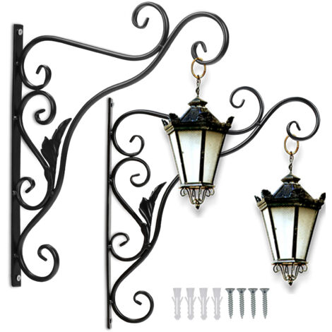 SWANEW Soporte para Cestas Colgantes Pájaro 2x Gancho para Jardineras de Hierro Forjado, Suspensión de Macetas para Sala o Balcón (1/5)