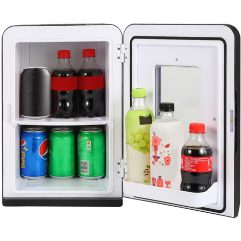 SWANEW Frigorifero Piccolo Mini Frigo 15L Frigo 12V e 220V. Mini Frigo da Camera Frigobar Mini Frigorifero Raffreddamento e Riscaldamento Frigo da Ufficio Frigo Portatile Skincare Fridge