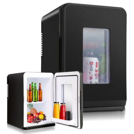 SWANEW Frigorifero Piccolo Mini Frigo 15L Frigo 12V e 220V. Mini Frigo da Camera Frigobar Mini Frigorifero Raffreddamento e Riscaldamento Frigo da Ufficio Frigo Portatile Skincare Fridge