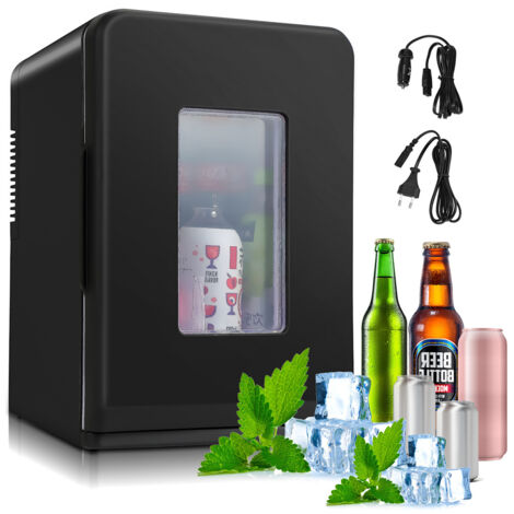 SWANEW 2in1 Mini frigo Box 15 Litri Funzione Raffreddamento e Riscaldamento Portatile AC DC 220-240V/12V Presa e accendisigari scalda Sigaretta Mini Box Termico Auto Ufficio