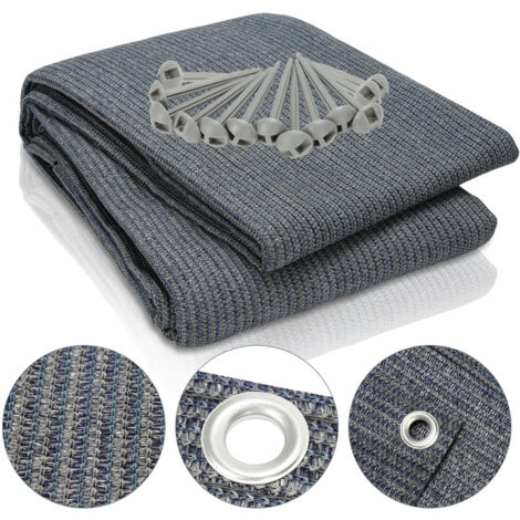 SWANEW Tappeto da esterno Tappeto da Tenda Tappeto da Viaggio da Campeggio Tappeto da Gazebo per Caravanna 300X500cm Blu-grigio