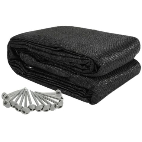 SWANEW Tappeto da esterno Tappeto da Tenda Tappeto da Viaggio da Campeggio Tappeto da Gazebo per Caravanna 300X400cm Nero (1/5)