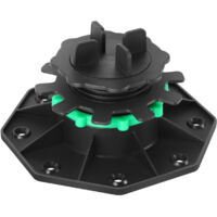 Jiubiaz Set di 10 piedini regolabili con anello di fissaggio, piedino per terrazza, piedino per terrazza, soletta, piedini regolabili 42-60 mm