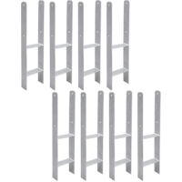8x Ancoraggio H Supporto del palo 141MM zincato a caldo Ancoraggio del palo Carport