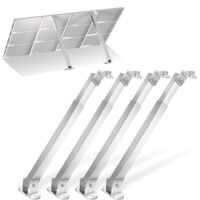 Kit Supporto Pannello Solare Inclinabile In Alluminio, Lunghezza 104 Cm, Per Tetto Camper Barca Superficie Piana, Angolo Regolabile 0-90° - 2