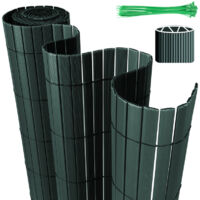 SWANEW Canisse in PVC per giardino balcone terrazzo Recinzione frangivento per balcone Tende per balcone Verde 90 x 400cm