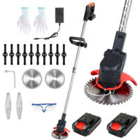 SWANEW Tagliabordi elettrico con 2 caricabatterie 21V 1500ma 18 krpm