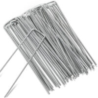 SWANEW Picchetti di ancoraggio a terra 15x2,5cm, 250 pezzi, Ø2,8mm, acciaio zincato, picchetto per tenda, chiodo a terra