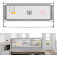 SWANEW Sponde Letto Bambini 180 CM Sbarra Letto Bambini Può Sollevamento Verticale Sponda Letto anti Caduta