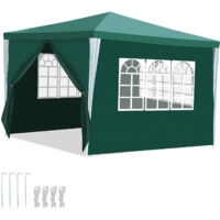 SWANEW Tenda o pergolato Tenda per ricevimenti con pannelli laterali rimovibili Grande Blu 3x3m