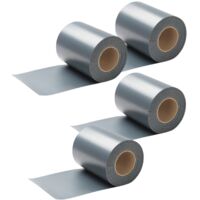 SWANEW Strisce privacy, PVC, strisce paravento, tappeto a doppia asta 35mx4 Grigio