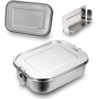 SWANEW 1400 ml lunch box in acciaio inox sigillato bento lunch box in metallo per una capacità a prova di perdite con scomparti