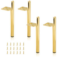 4X 20cm metallo oro mobili gambe divano gambe supporto regolabile armadio gambe divano gambe letto