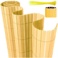 SWANEW Canisse in PVC per giardino balcone terrazzo Recinzione frangivento per balcone Tende per balcone Bambù 80 x 400cm