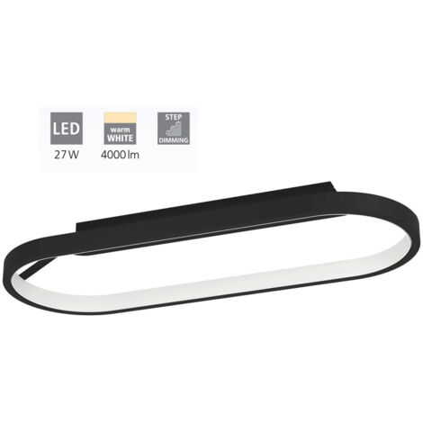 Plafond Codrial Plastic White LED 27W 3000K L: 79 cm B: 30 cm H: 11,6 cm Dimmable (1/5)