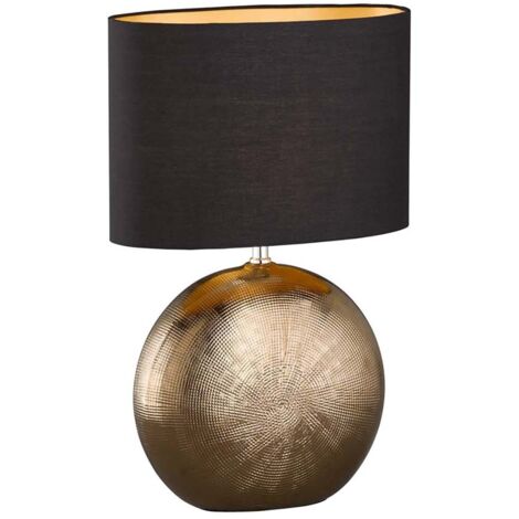 Lampe de table lampe d'appoint lampe de chevet lampe de bureau bronze céramique H 53 cm