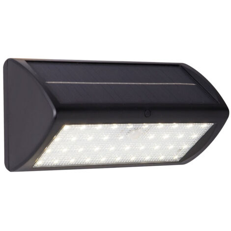 Searchlight Solar Applique d'extérieur en métal noir et polycarbonate blanc (1/2)