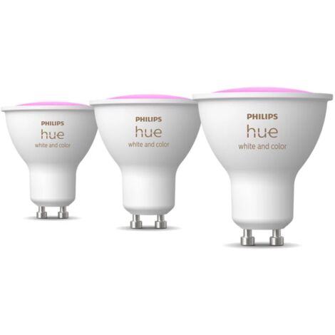 Philips – Ampoule LED GU10 5W blanc et couleur – Lot de 3 – Éclairage intelligent – Compatible avec Hue – 929003666503 (1/5)