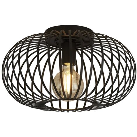 Searchlight Avery 1 lumière convertible en suspension semi-encastrée, noir mat (1/3)