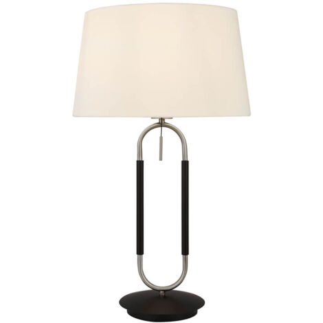 Lampe a poser, 1 lumiere, metal alu, matt noir (1/3)