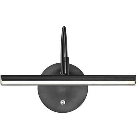 Applique murale lampe de couloir LED métal noir dimmable L 43 cm CCT