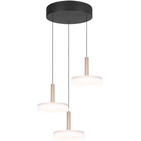 Lampe suspendue LED 3 lumières Celeste verre blanc - 354930365 (1/3)