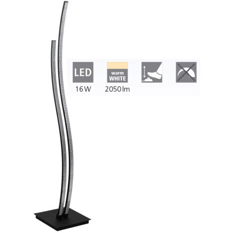 Lampadaire LEJIA'S Noir Transparent H: 123cm avec interrupteur de la marche 3000k (1/4)
