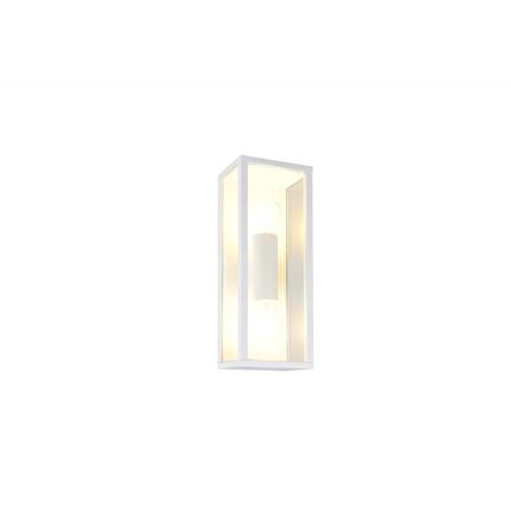 Applique murale d'extérieur terrasse aluminium blanc mat IP44 H 38 cm (1/5)