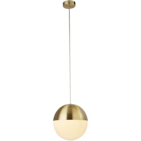 Suspension lampe suspendue plafonnier acier verre laiton réglable en hauteur (1/4)