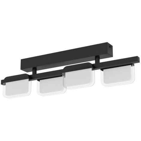 Plafonnier ERVIDEL ERVIDEL Noir Satiin, clair L: 62.5 B: 6 h: 16cm Dimmable 3000k (1/3)