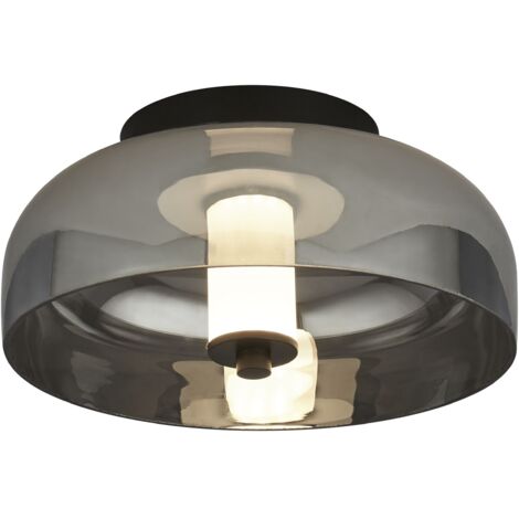 Searchlight Frisbee 1 lumière LED affleurante, noir mat avec verre fumé (1/4)