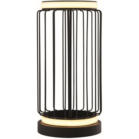 Circolo Lampe de table LED Cage, métal noir (1/4)