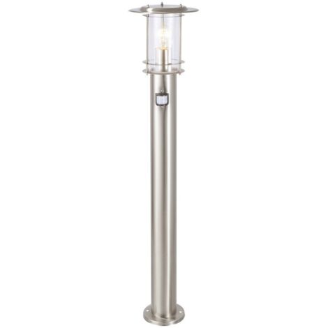 Lampadaire en acier inoxydable York avec capteur – Puissance 20W – Alimentation solaire – Lumière blanche froide – Eclairage public extérieur – Brilliant