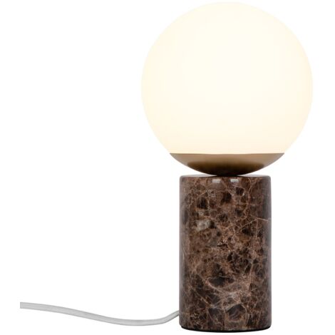 Lampe à poser LILLY Marble Verrerie Marron, H.28.5 - IP20 - E14 /Nordlux Intérieur