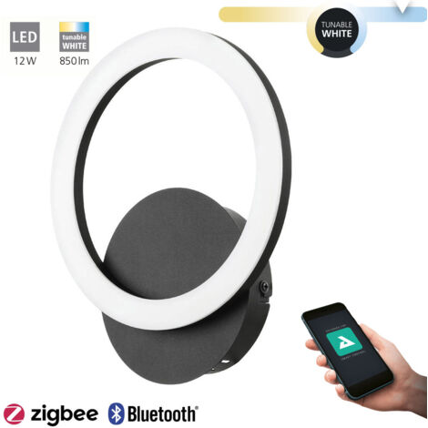 Applique à leds eglo parrapos-z 12w 3000-6500k noir - 900324 (1/5)