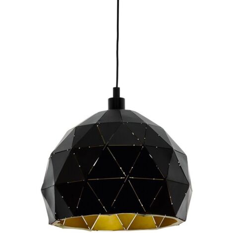 Suspension Roccaforte 30cm - Noir & Or (1/3)