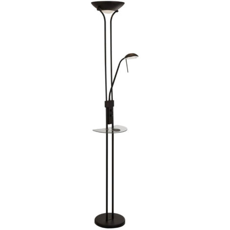 Lampadaire étagère Breeze 18W LED Noir Dépoli (1/3)