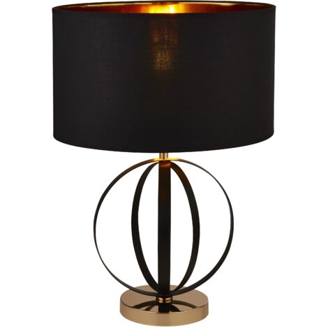 Lampe de table lampe de chevet lampe de table noir or lampe de salon H 38 cm (1/4)