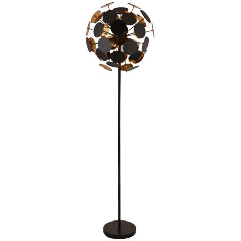 Lampadaire Discus 4x40W E14 Or Noir (1/3)