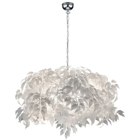 Lampe à suspension Leavy abat-jour gris 70 cm – Métal et plastique – Pour espaces modernes – R10464001 – Reality Leuchten
