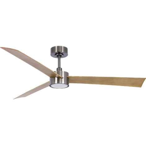 Ventilateur de plafond Climate IV nickel avec bois Ø132cm - 21610449 (1/5)