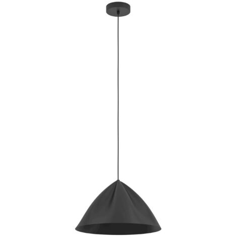 Hanging Light Podere Steel Black E27 1x40W H: 110cm Ø42.5 cm Dimmable (1/3)